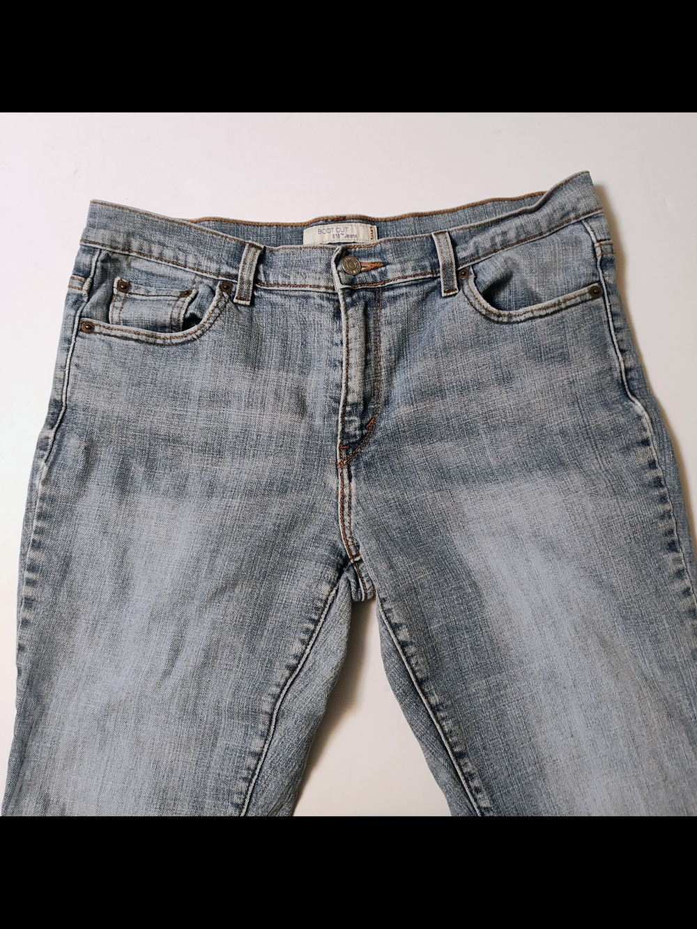 Levi's 515 Light Blue Boot Cut Jeans Size 12 - Picture 3 of 13